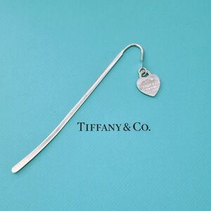 RARE Vintage 2005 Tiffany & Co. RTT Tiffany Heart Tag Dangle Silver Bookmark